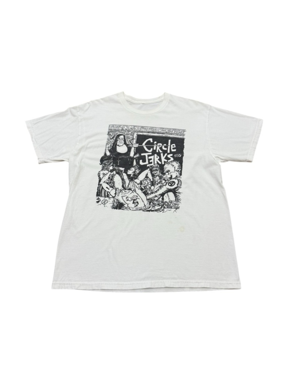 Vintage Men’s Circle Jerks T shirt s/s white cotton